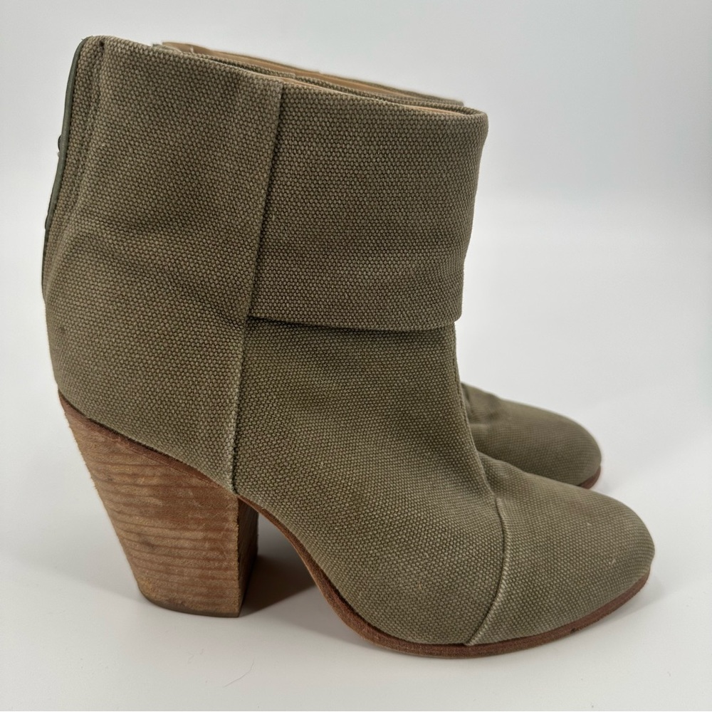rag & bone Newbury Classic Canvas Ankle Boot Stonewall (Green) 39.5 US 9.5